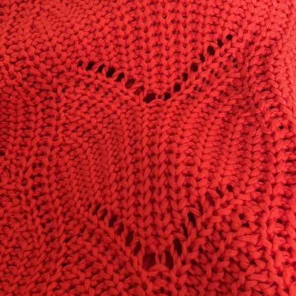 Ladies Orange Chunky Knit Sweater 100% Cotton - Large - Picture 6 of 6